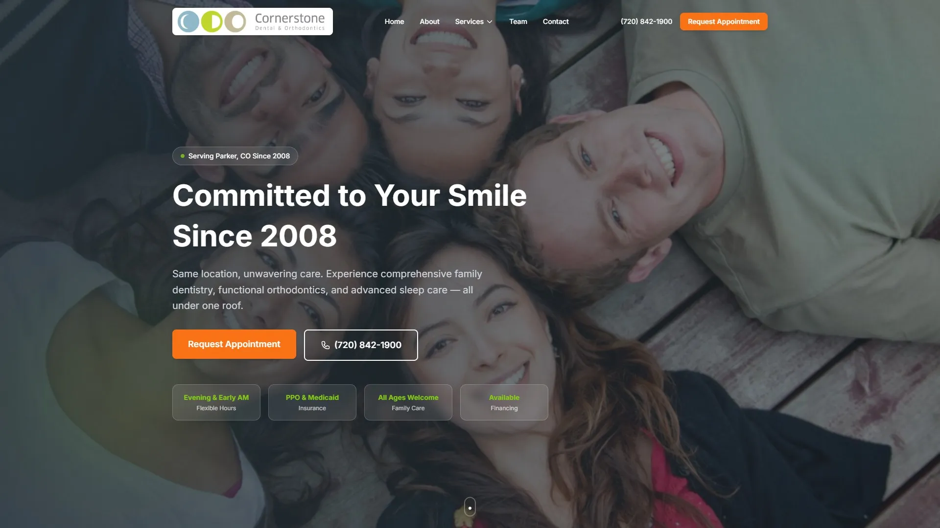 Cornerstone Dental & Orthodontics Hero Banner